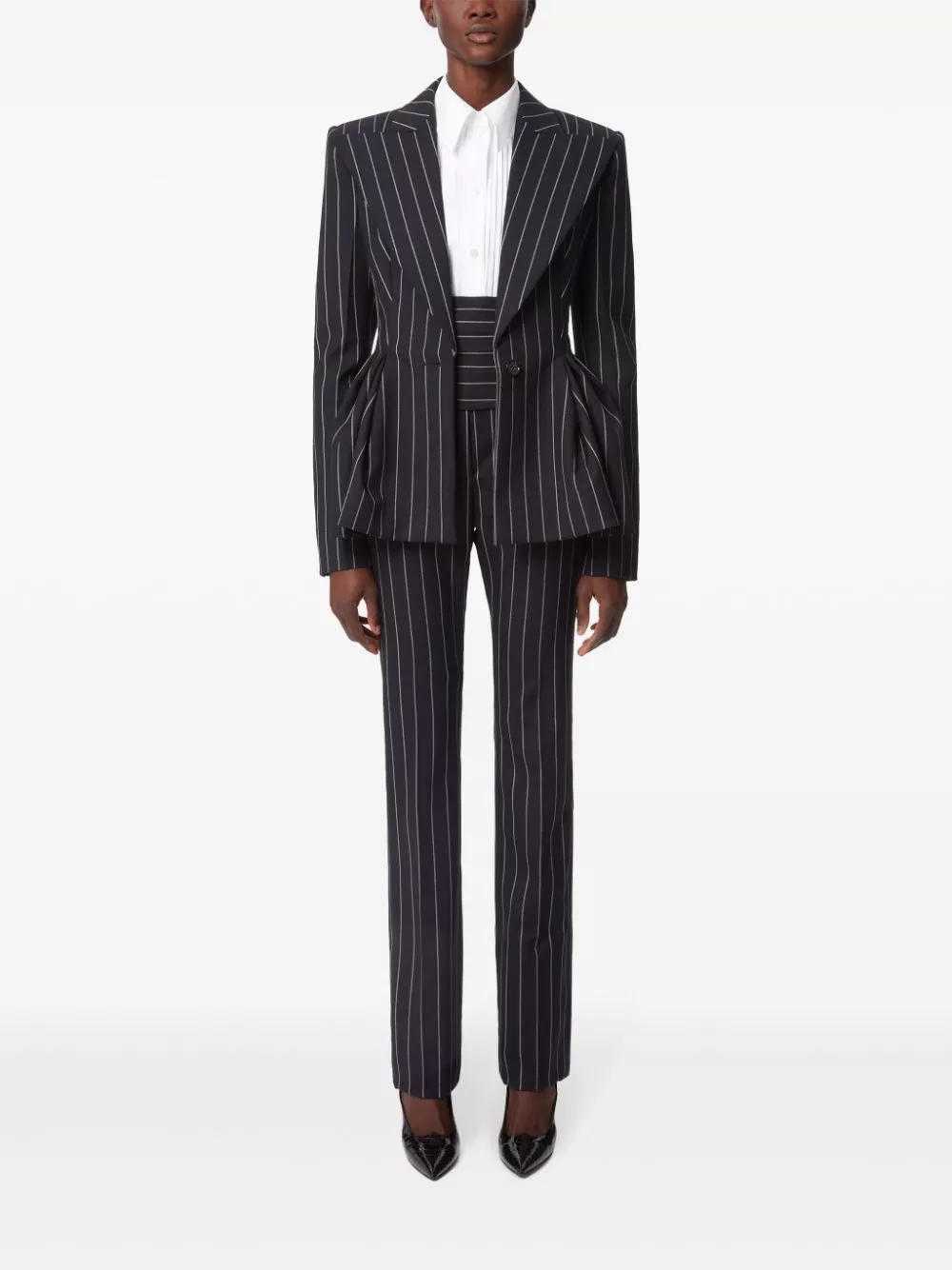 Affordable Nina Ricci pinstripe peplum blazer Women 0122