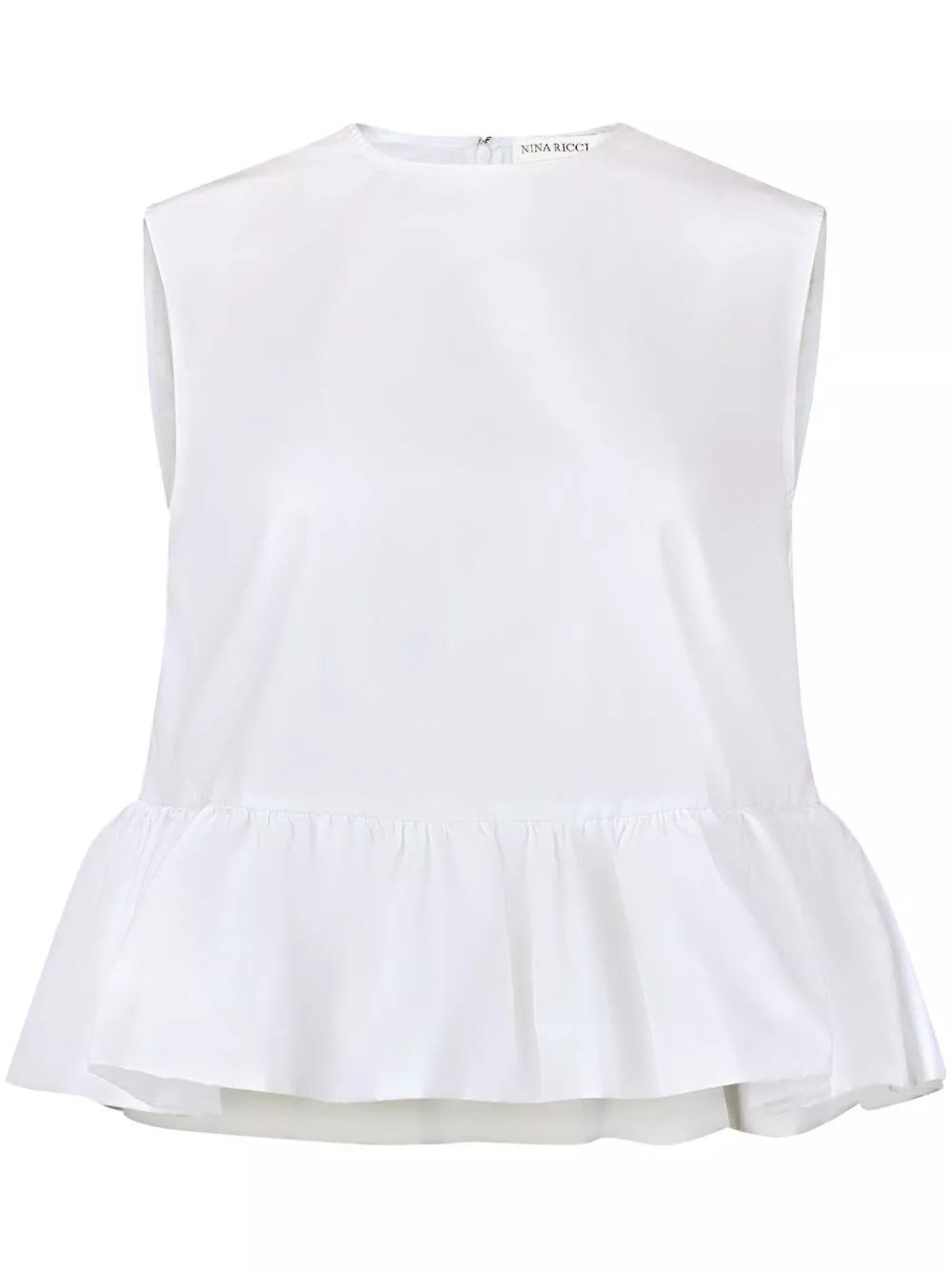 Nina Ricci bow-detail peplum sleeveless cotton top Women 0114