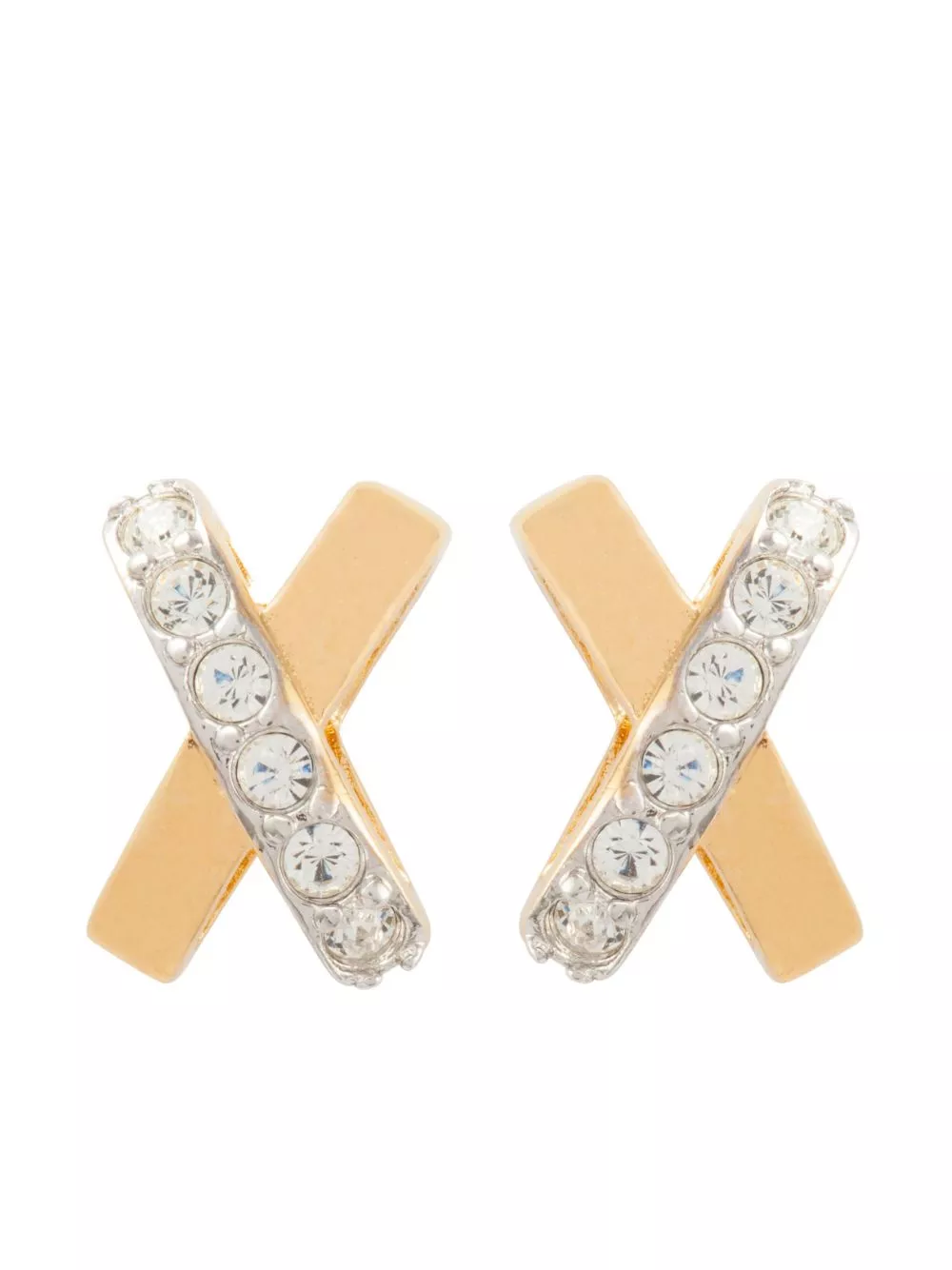 Cheap Nina Ricci 1980s crystal-embellished stud earrings Women 0125