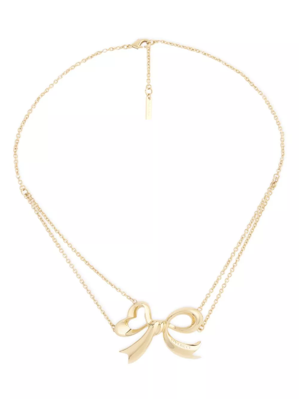 Nina Ricci double chain bow necklace Women 0118