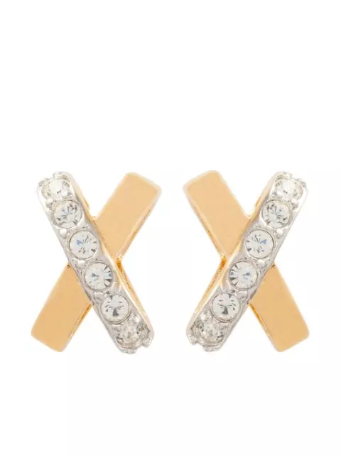 Cheap Nina Ricci 1980s crystal-embellished stud earrings Women 0125