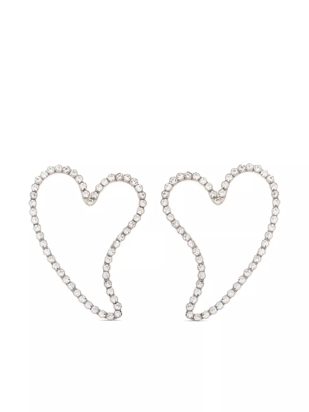 Cheap Nina Ricci heart rhinestone-embellished earrings Women 0120