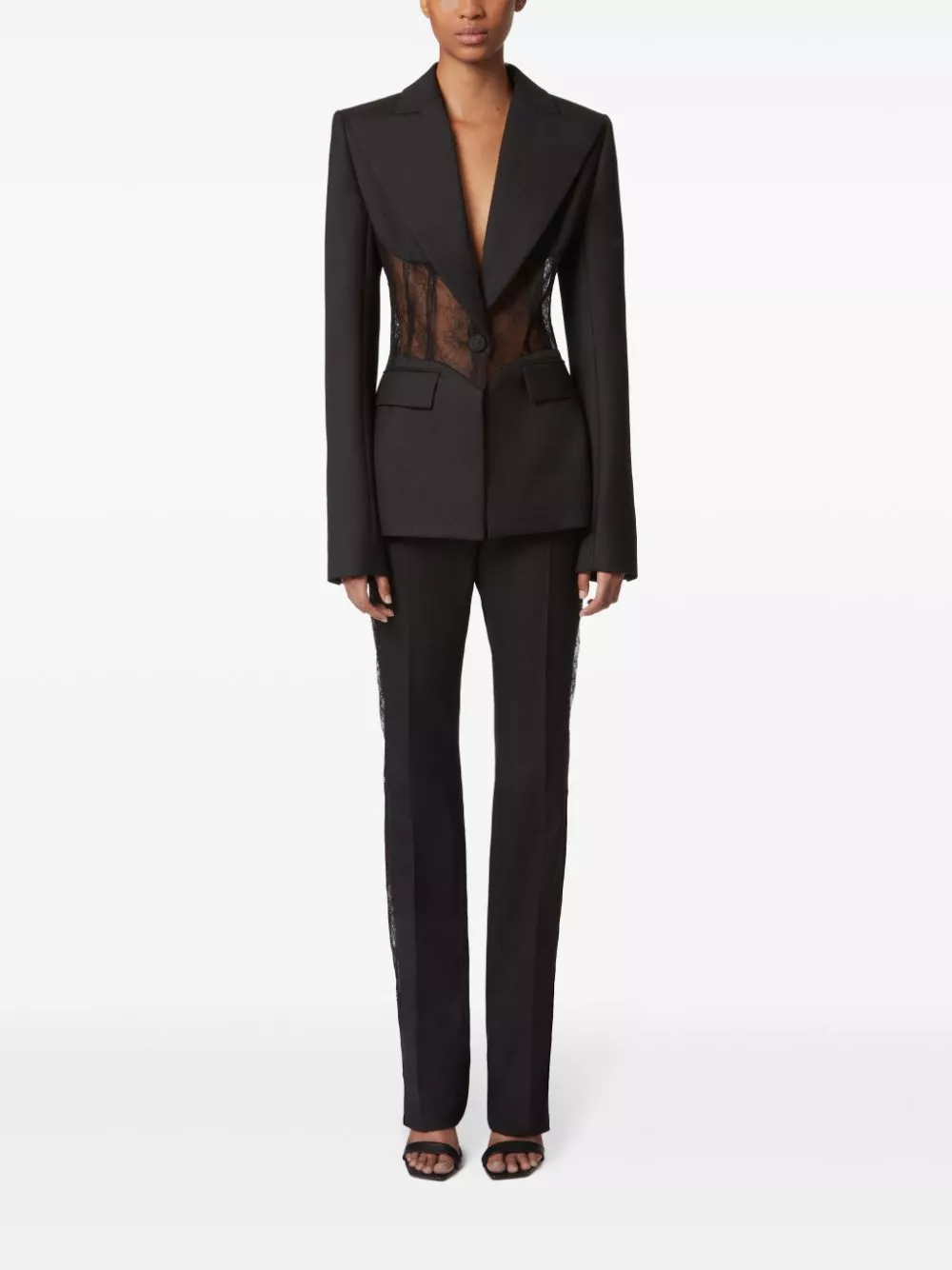 Cheap Nina Ricci lace-panel blazer Women 0114