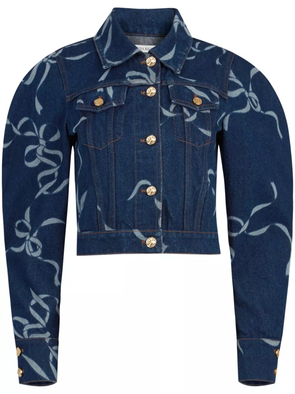 Affordable Nina Ricci bow-print denim jacket Women 0122