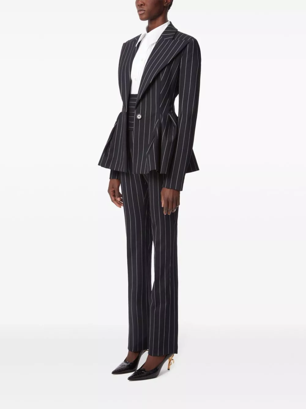 Affordable Nina Ricci pinstripe peplum blazer Women 0122