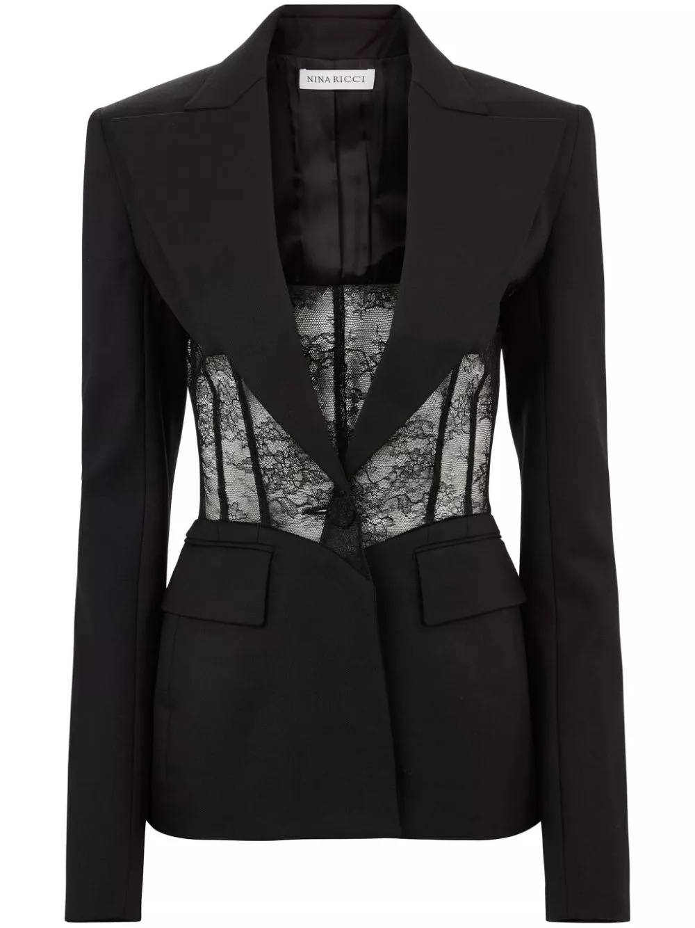 Nina Ricci lace-panel blazer Women 0114