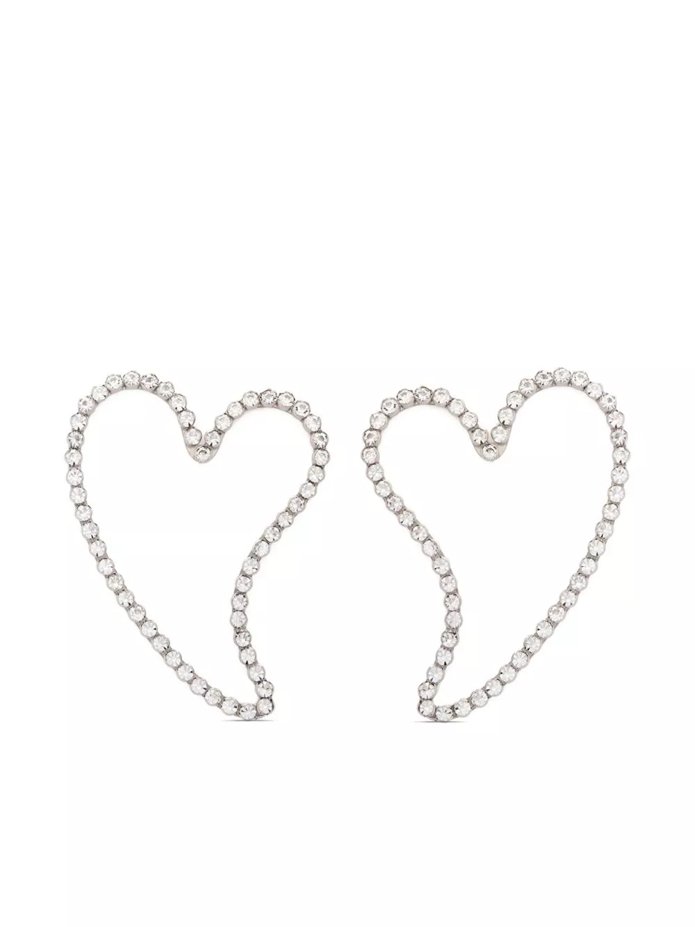 Affordable Nina Ricci heart rhinestone-embellished earrings Women 0205