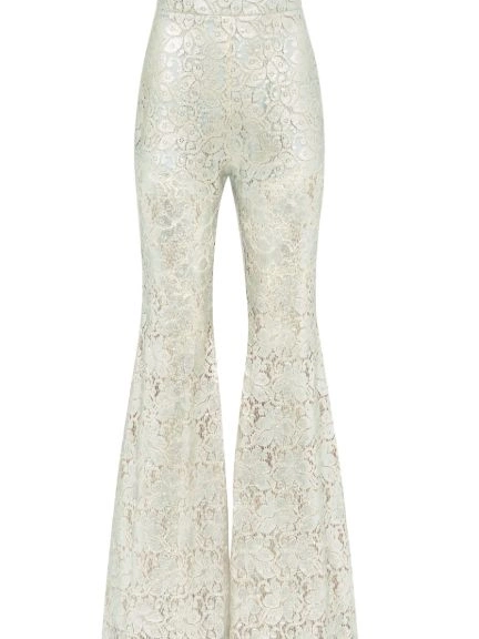 Affordable guipure-lace Ricci long-length Women flared trousers Nina 0220