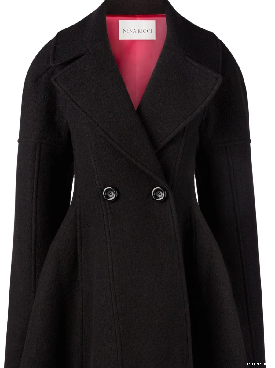 Cheap double-breasted Women Ricci flared Nina coat 0227