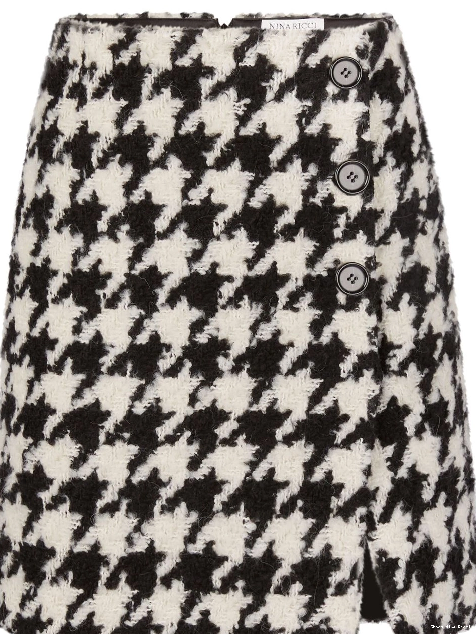 Affordable Women Houndstooth Skirt Nina Ricci Mini 0224