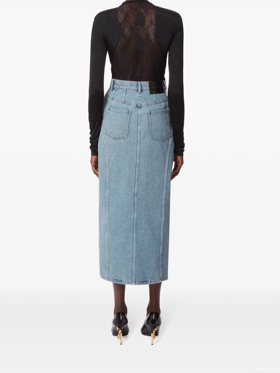 Affordable Women Long Denim Skirt Ricci Nina 0223