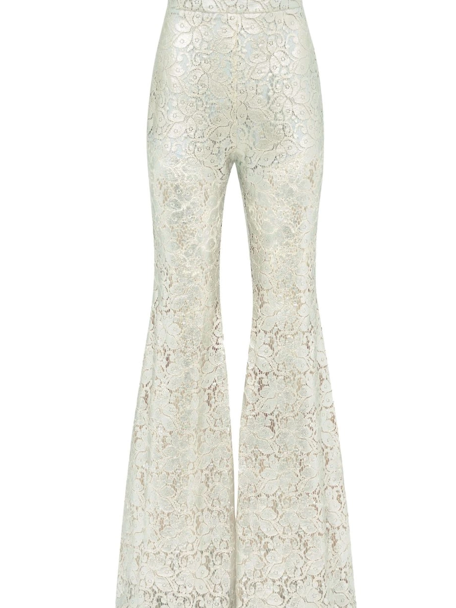 Affordable guipure-lace Ricci long-length Women flared trousers Nina 0220