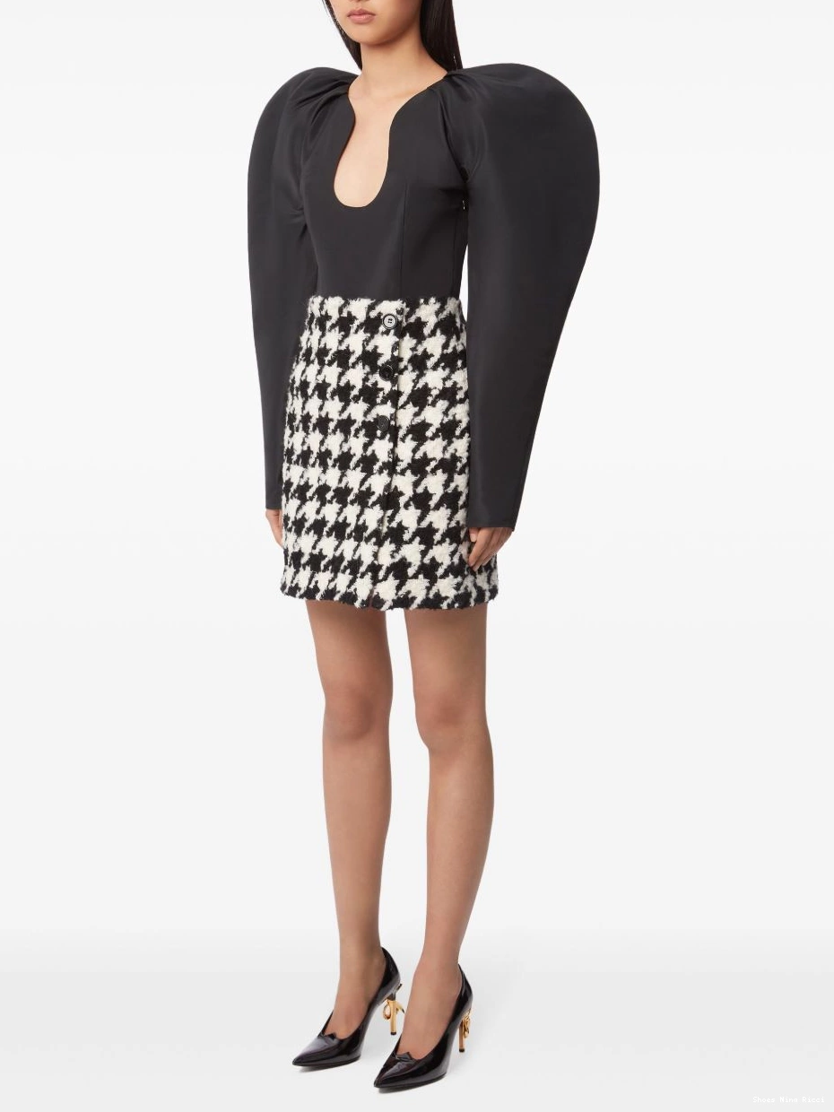 Affordable Women Houndstooth Skirt Nina Ricci Mini 0224