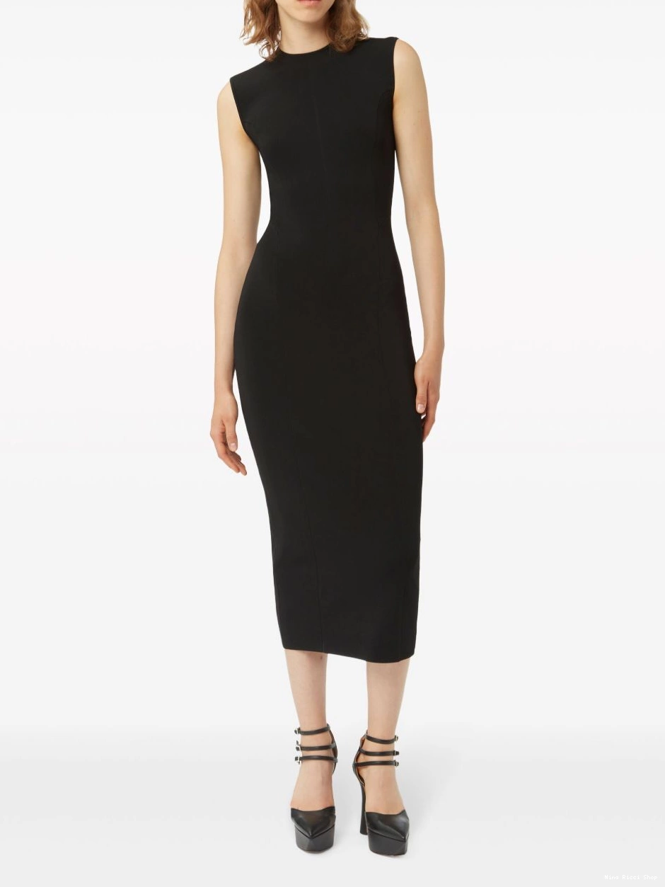 Affordable Nina sleeveless dress Ricci crew-neck midi Women 0211