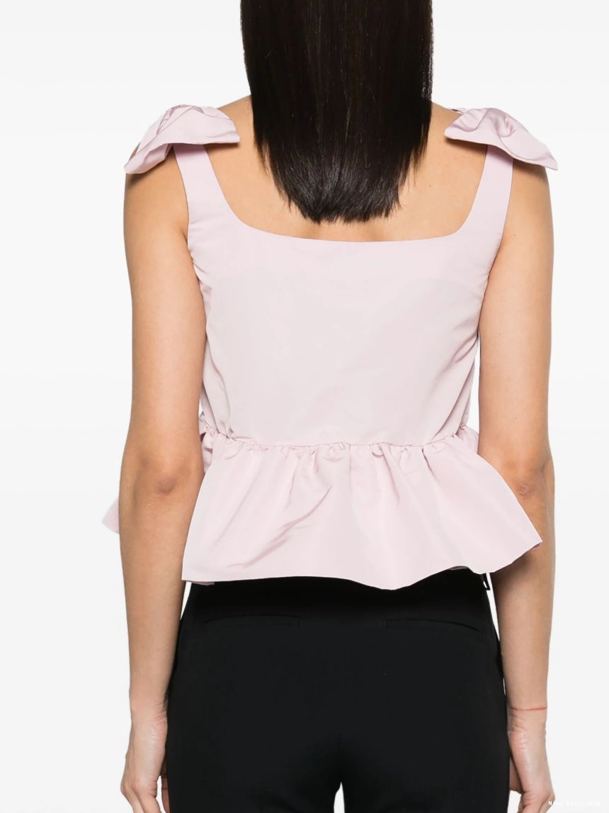 Cheap top bow-detail Women Ricci Nina peplum 0213