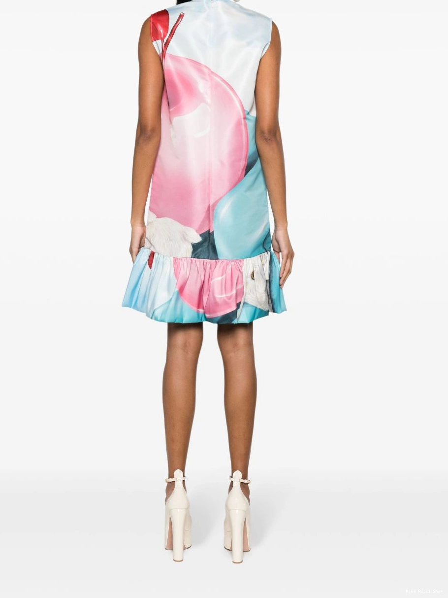 Affordable Women flared Nina Ricci minidress graphic-print 0216