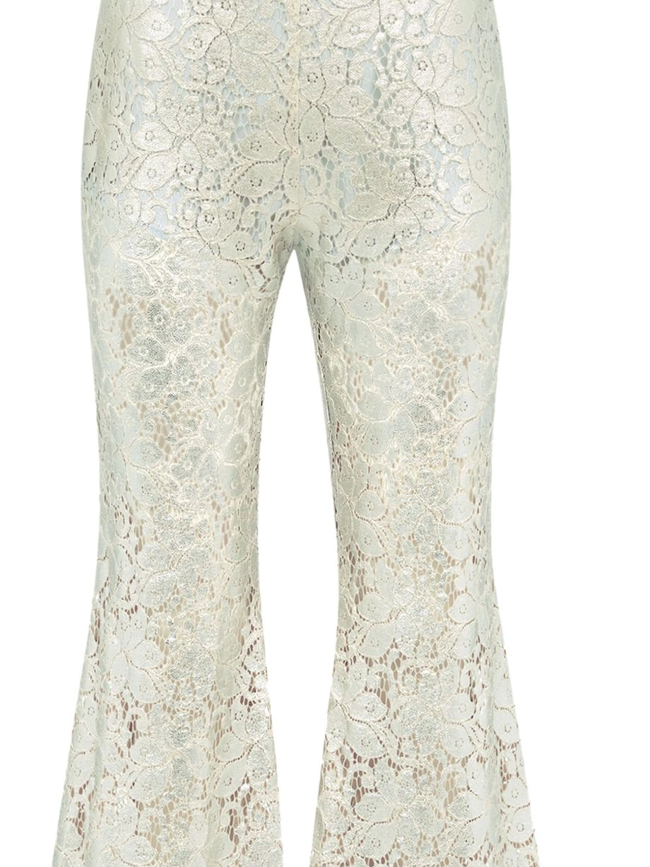 Affordable guipure-lace Ricci long-length Women flared trousers Nina 0220